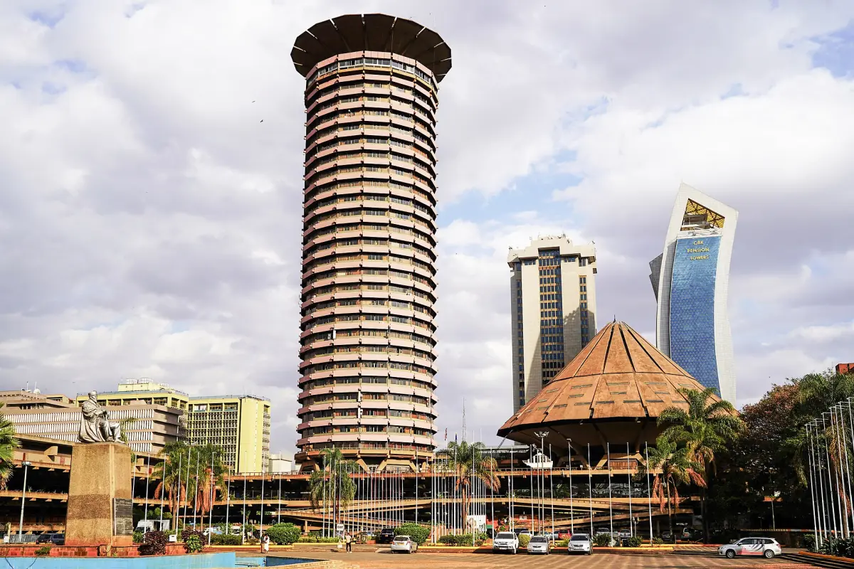 Cylindrical tower of the Kenyatta International Convention Centre in Nairobi